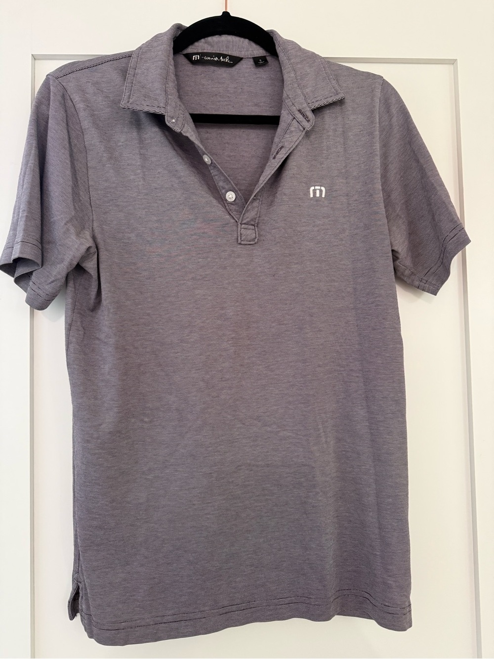Travis Mathew Heather Gray Polo with Subtle Logo